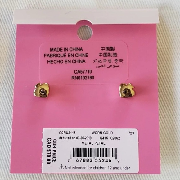 Kate Spade Earrings • Metal Petal • Brand 🆕 - Picture 7 of 7